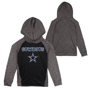 NFL Dallas Cowboys Boys' Black/Gray Hooded Sweatshirt - S